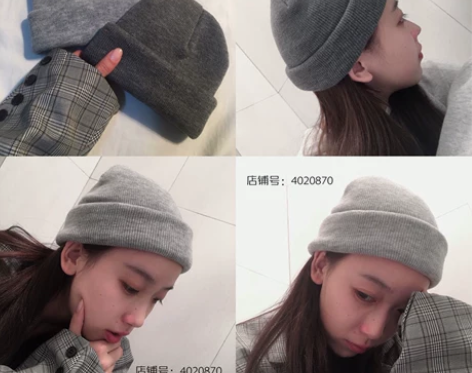 韩国chic风男女休闲百搭冷帽卷边针织帽子...
