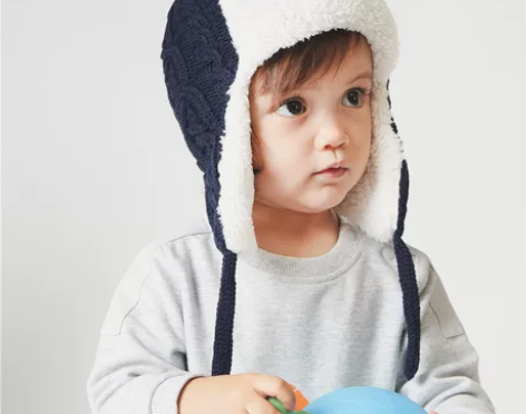 儿童帽子冬季男童护耳帽宝宝雷锋帽保暖加厚加...