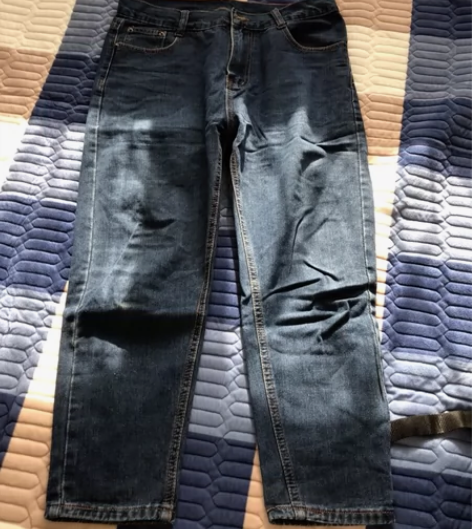牛仔裤男女深蓝色小脚 165以下九分 16...