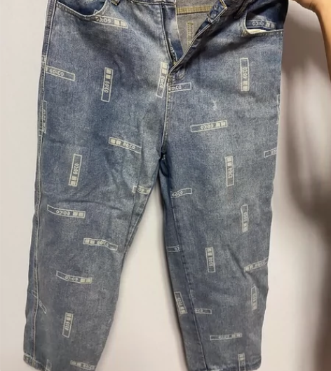 男士个性裤子，尺码XXL，比较肥，牛仔款 ...