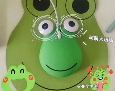 卡通创意青蛙小熊鼠标可爱女生usb有线搞怪...