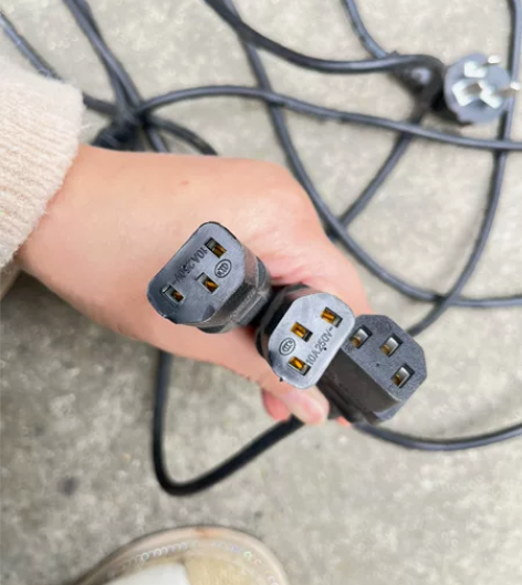 电脑主机电源线屏幕电源线国标电脑电饭锅煲三...