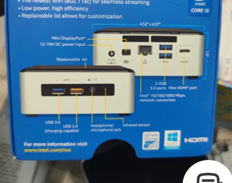 NUC5机箱带包装盒无其它配件就机箱全新带...