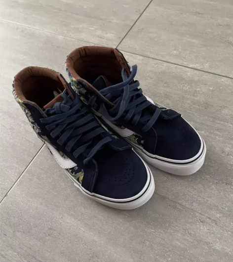 vans高帮帆布鞋 细节如图购于专柜尺码3...