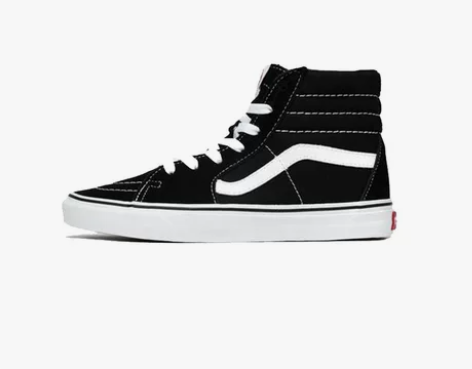 VANS范斯Sk8-Hi经典款黑白滑板鞋高...