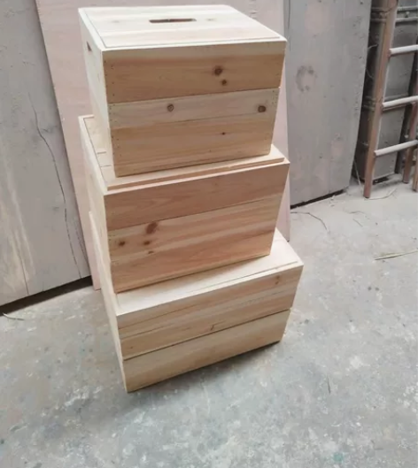 带盖子木箱，收纳木箱，超市堆头木箱，装饰摆...