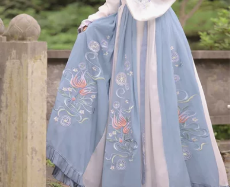 玉术正品汉服女妙菡原创晋制齐腰交领襦裙秋冬...