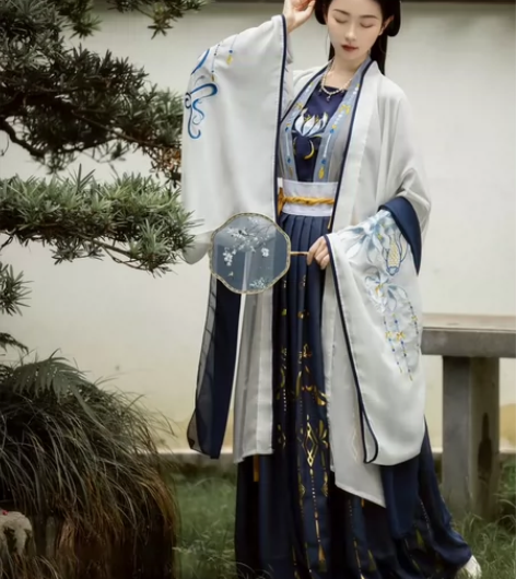 千韵岗琼华汉服女秋款正品原创古装中国风超仙...