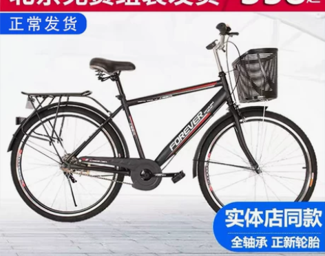 实体店同款9成新，今年购买。永久自行车26...