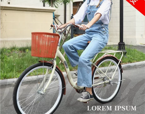 自行车女式成年轻便普通成人淑女通勤车男大学...