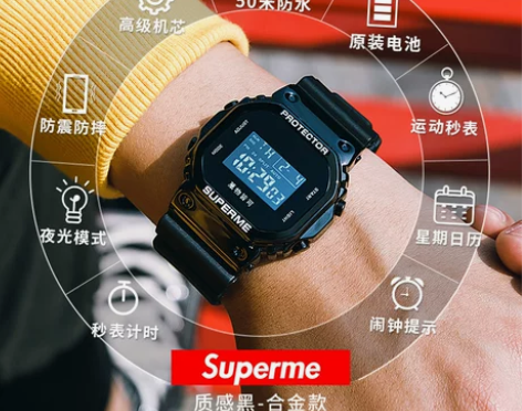 独角兽手表男士青少年运动中学生电子表韩版潮...