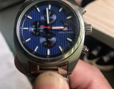正品阿玛尼9512石英手表，成色八点五新，...