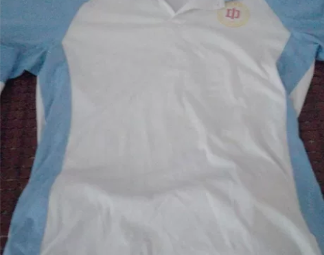 蓝白色夏季校服，衣服和裤子均有，尺码大约在...