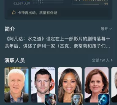 阿凡达：水之道IMAX电影票2张 武汉蔡甸...