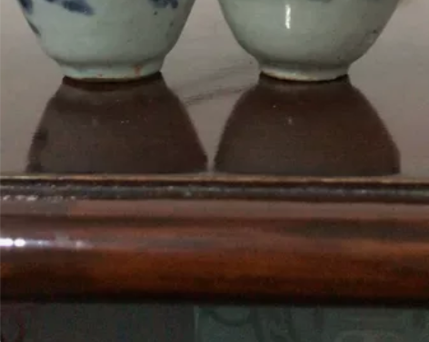 全品明代青花小杯一对包老包真，细节如图，喜...