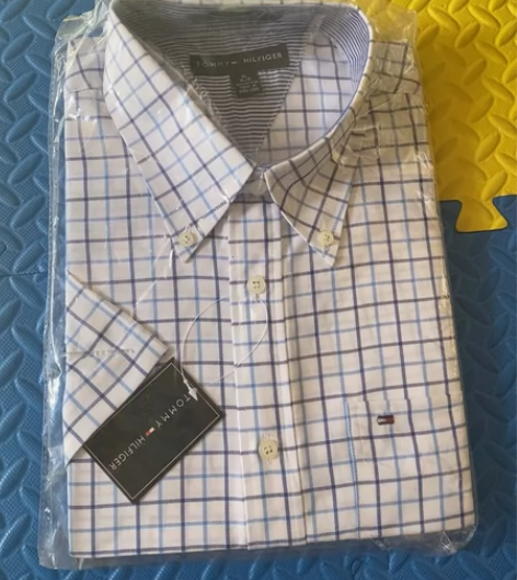 男士半袖衬衫，XL码，全新未穿。 感兴趣的...