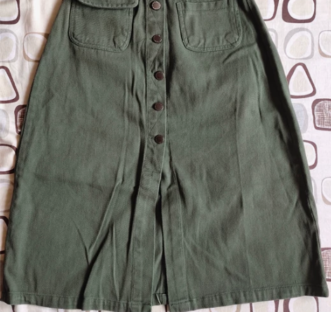 【出军绿色半身裙夏】韩版日系军绿色半身裙夏...