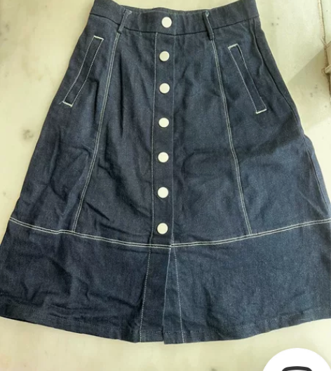 veromoda深蓝色牛仔裙 a字裙 百搭...