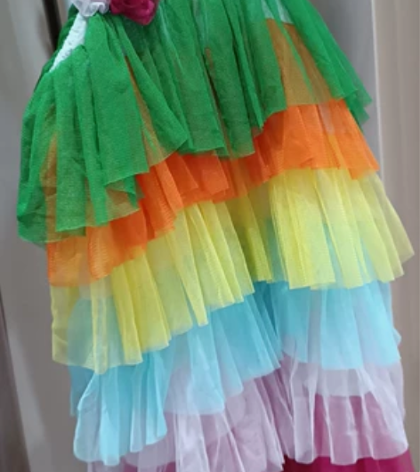 全新女童彩色蛋糕裙，花了69块钱买来演出用...