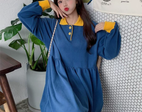 韩版ins宽松小个子裙子秋装女装学院风 衣...