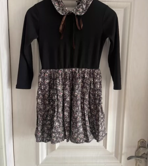 140码薄绒田园风连衣裙，打底单穿都可，1...