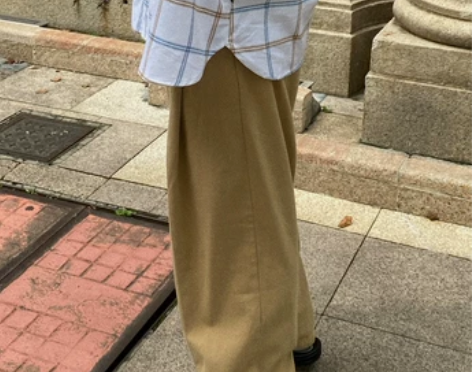 Longroad 日系复古九分水洗棉休闲裤...