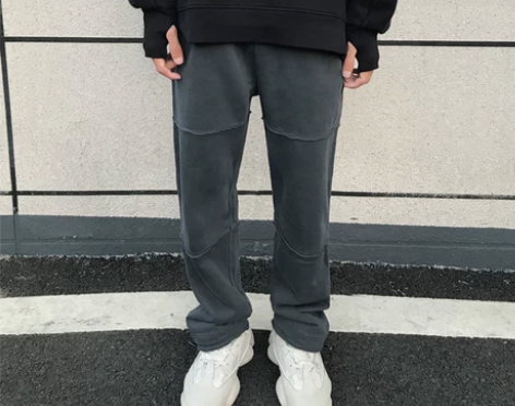 新款水洗做旧宽松运动裤卫裤男oversiz...