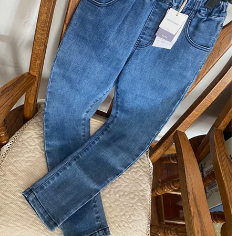 可卡原宿儿童中厚牛仔铅笔裤 140码 全新...