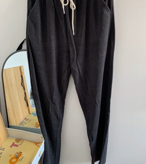 【包邮】雪花磨毛直筒裤 高腰有垂感 非常软...