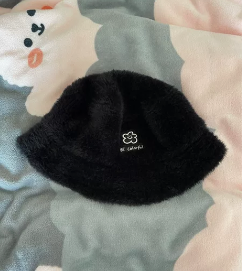 森马帽子女冬季新款可爱盆帽冬款毛绒帽保暖显...