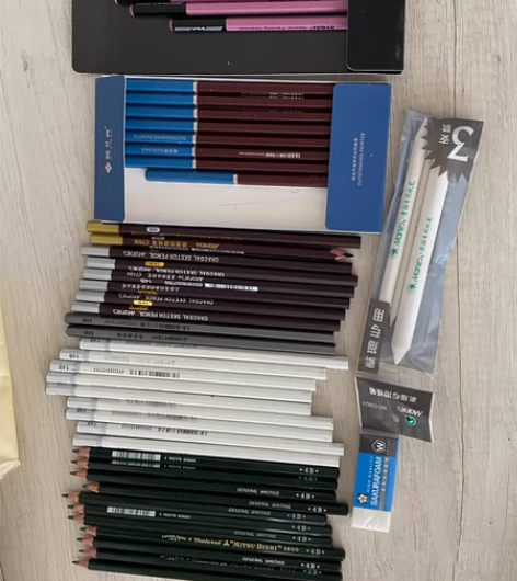 素描速写铅笔4b14b16b 美术生闲置 ...