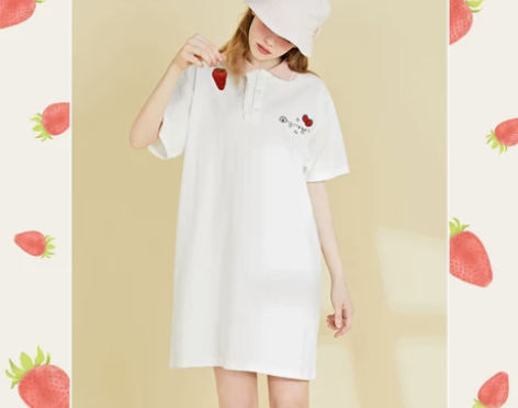乐町连衣裙新款夏女甜美小清新气质显瘦流行休...