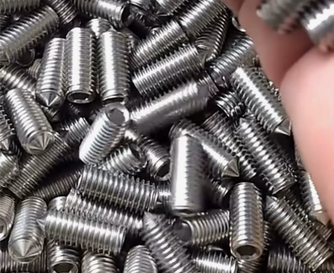 304不锈钢内六角尖端紧定螺丝钉机米无头顶...