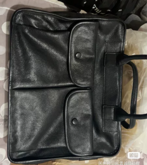 埃乐原创牛皮商务男包手提包大公文包男士休闲...