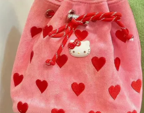 韩国！易梦玲同款爱心手提单肩斜挎水桶包包女...