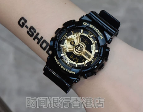 卡西欧手表G-SHOCK防水电子表男/女黑...