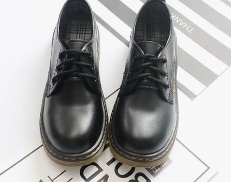 春秋英伦小皮鞋女学院风系带原宿大头娃娃鞋复...