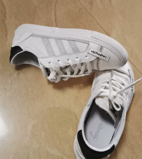 头层牛皮加帆布95新小码板鞋，就穿了几天，...