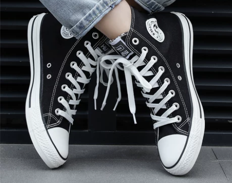 环球高帮帆布鞋男女士情侣款板鞋韩版大码45...