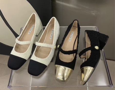 法式小香玛丽珍鞋女鞋子新款配裙子气质单鞋中...