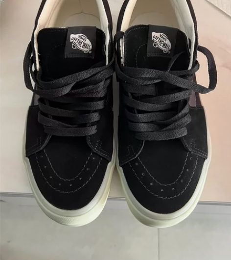 Vans SK8-Mid 黑色/米色 买到...