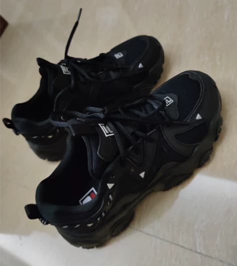 FILA 斐乐猫爪鞋4代女鞋商场同款 黑-...