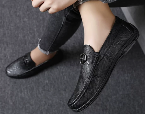 男鞋冬季保暖棉鞋潮流商务正装英伦风休闲黑色...