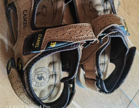 骆驼CAMEL 皮凉鞋 休闲凉鞋 95新 ...