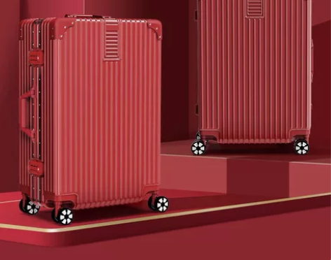 北爱红色行李箱结婚陪嫁箱子新娘嫁妆拉杆箱女...
