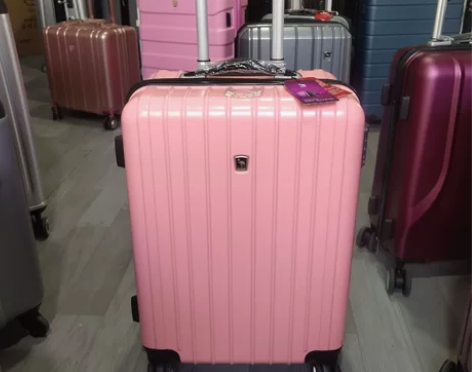 爱华仕拉杆箱20寸万向轮行李箱旅行箱粉色拉...