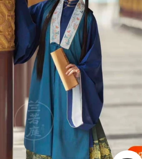 兰若庭 如约 圆领大襟 明制 汉服 暗纹 ...