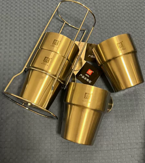 专柜正品！！捡漏了！！！双立人不锈钢套装杯...