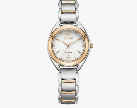 citizen西铁城手表女光动能轻奢女士圆...
