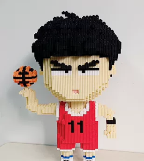 成品乐高灌篮高手流川枫模型,40厘米高,接...